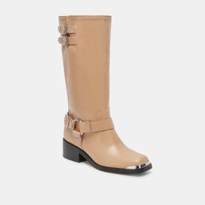 Evi Boots Camel Leather Women Dolce Vita Boots and Booties
