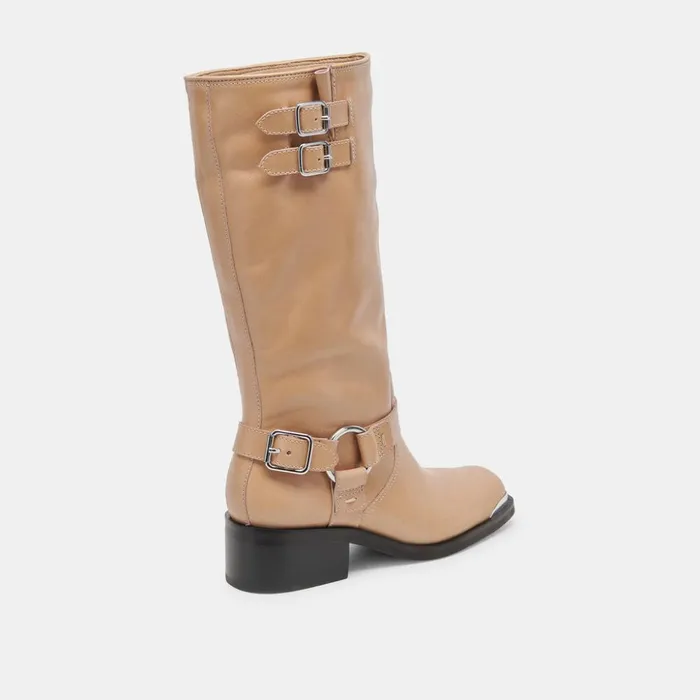 Evi Boots Camel Leather Women Dolce Vita Boots and Booties
