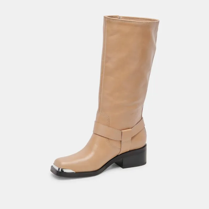 Evi Boots Camel Leather Women Dolce Vita Boots and Booties