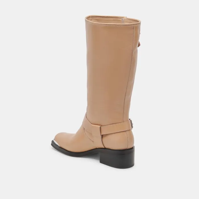 Evi Boots Camel Leather Women Dolce Vita Boots and Booties