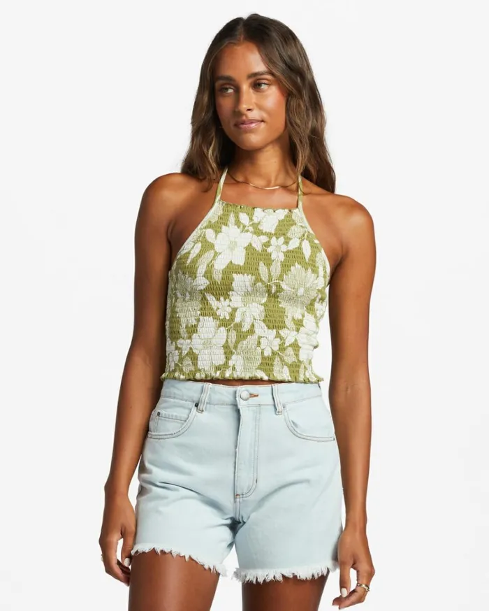 Feels Like Summer Tank Top Seaweed Women Billabong Tops