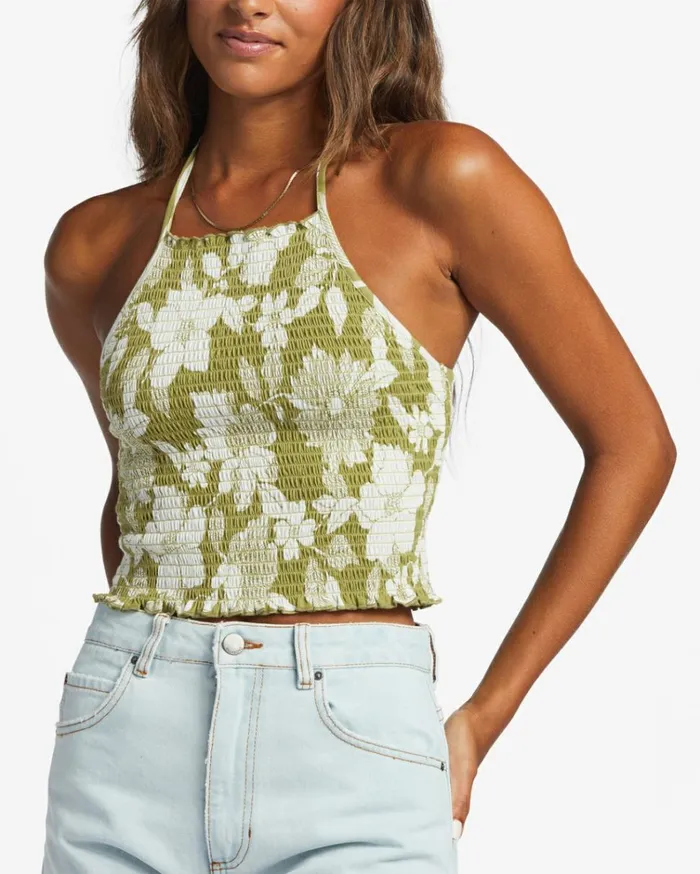 Feels Like Summer Tank Top Seaweed Women Billabong Tops