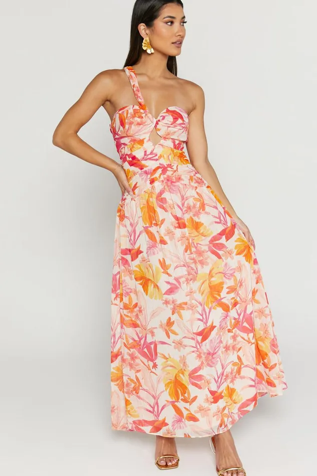 Ferlynn Maxi Dress 8211 One Shoulder Sweetheart Dress In Multi Women Showpo Dresses