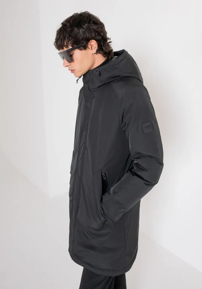 Field Jackets And Coats Men Antony Morato Regular Fit Black Parka In Sustainable Polyester With Logo Black
