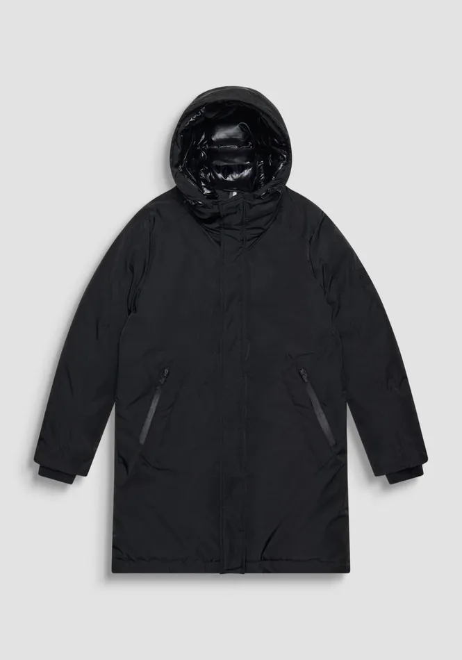Field Jackets And Coats Men Antony Morato Regular Fit Black Parka In Sustainable Polyester With Logo Black