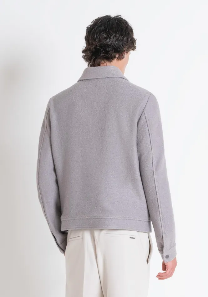 Field Jackets And Coats Men Antony Morato Regular Fit Cropped Coat In Beige Wool Blend Beige