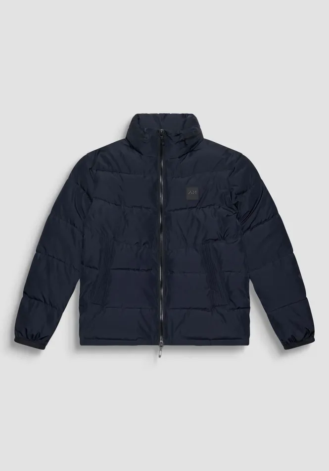 Field Jackets And Coats Men Antony Morato Regular Fit Jacket In Techno Fabric With Ecopadding Dupont Sorona Blue Ink Field Jackets And Coats Men Antony Morato Regular Fit Jacket In Techno Fabric With Ecopadding Dupont Sorona Blue Ink