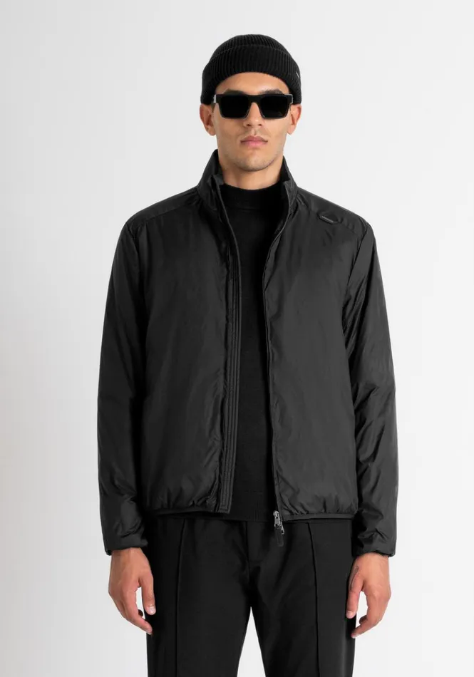 Field Jackets And Coats Men Antony Morato Regular Fit Lightweight Nylon Jacket With Dupont Sorona Synthetic Padding Black