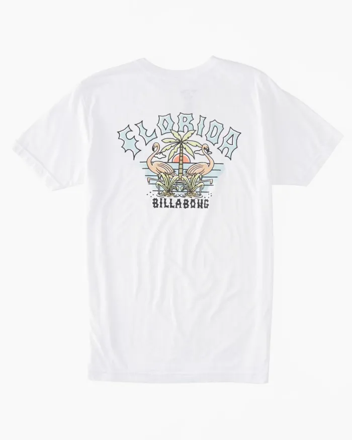 Flamingo Arch TShirt White Men Billabong TShirts