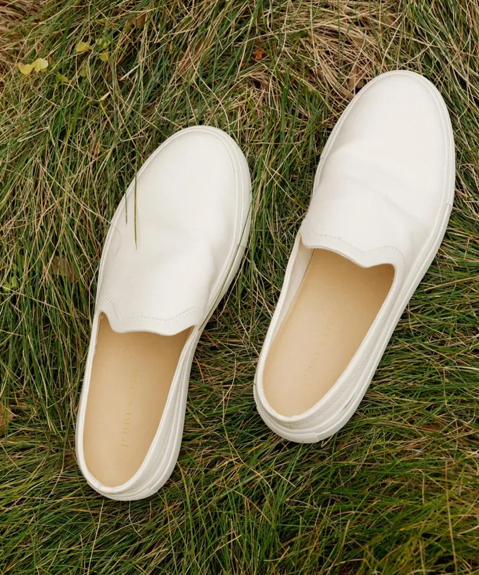 Flats and Loafers Women Jenni Kayne Canvas Slider Sneaker Cream