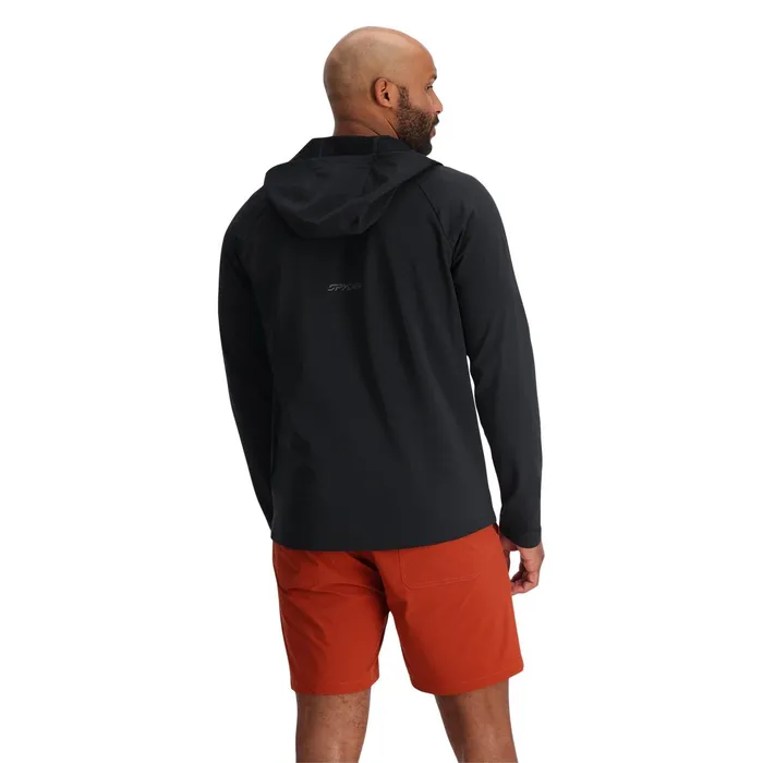 Fleece Mens Spyder Matrix Gridweb Hoodie 8211 Black