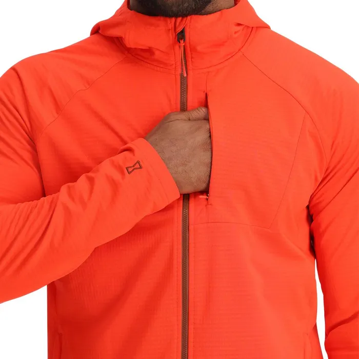 Fleece Mens Spyder Matrix Gridweb Hoodie 8211 Twisted Orange