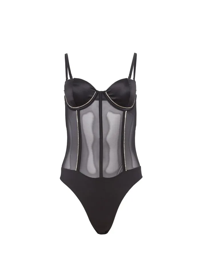 Fleur Du Mal Bodysuits Women Brilliant Bodysuit Black Fleur Du Mal Bodysuits Women Brilliant Bodysuit Black