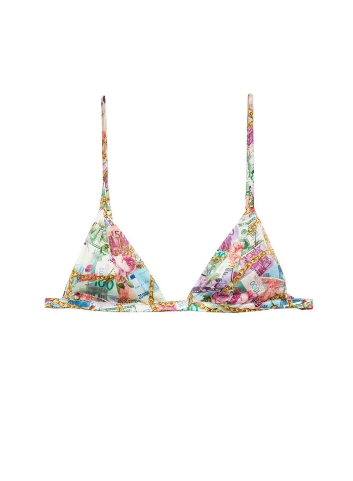 Fleur Du Mal Bralettes and Wireless Bras Women So Money Luxe Triangle Bra So Money Print Fleur Du Mal Bralettes and Wireless Bras Women So Money Luxe Triangle Bra So Money Print