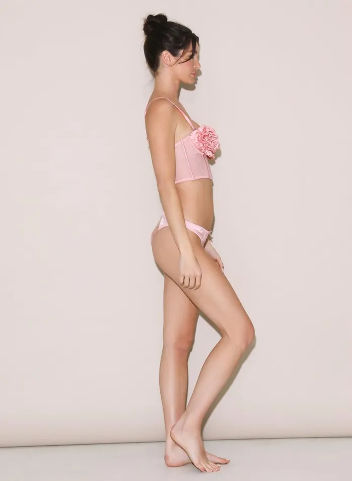Fleur Du Mal Bustiers and Bra Tops Women Rose Cup Bustier Pink Lady Fleur Du Mal Bustiers and Bra Tops Women Rose Cup Bustier Pink Lady