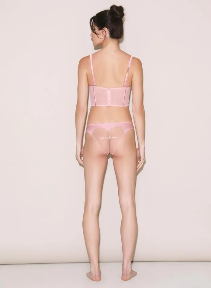 Fleur Du Mal Bustiers and Bra Tops Women Rose Cup Bustier Pink Lady Fleur Du Mal Bustiers and Bra Tops Women Rose Cup Bustier Pink Lady