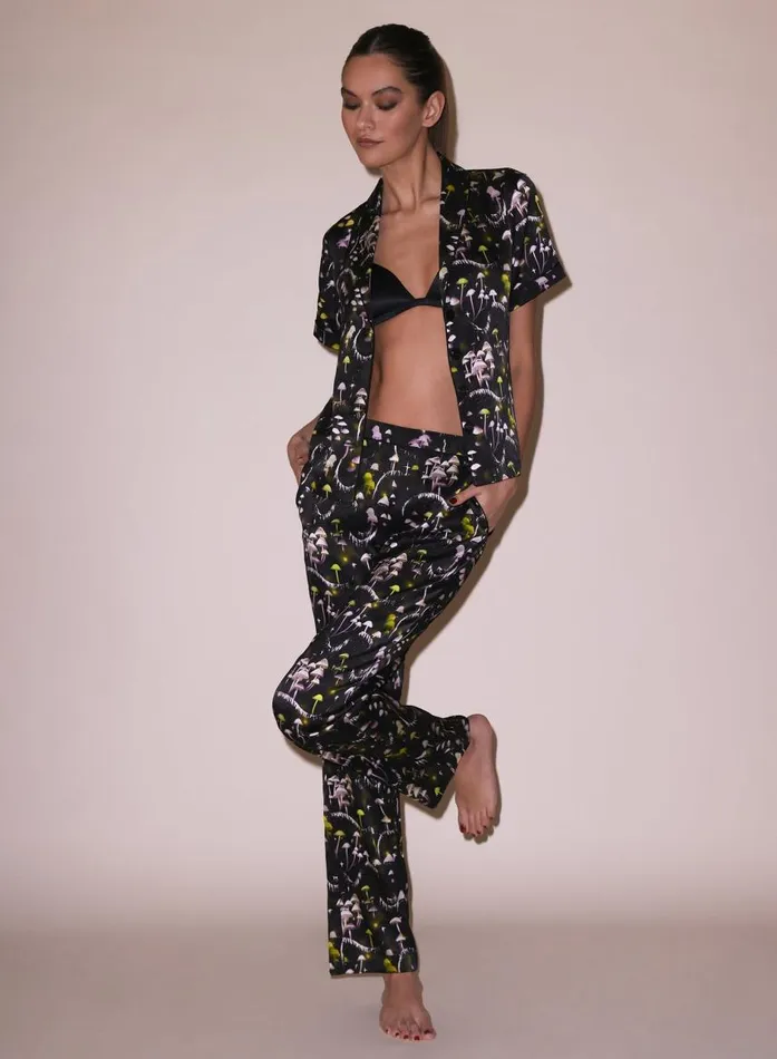 Fleur Du Mal Loungewear Women Ethereal Mushroom PJ Pant Ethereal Mushroom Print Fleur Du Mal Loungewear Women Ethereal Mushroom PJ Pant Ethereal Mushroom Print