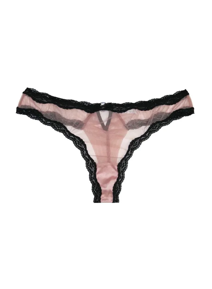 Fleur Du Mal Pleasure Women Sheer Tulle Thong Petal Fleur Du Mal Pleasure Women Sheer Tulle Thong Petal