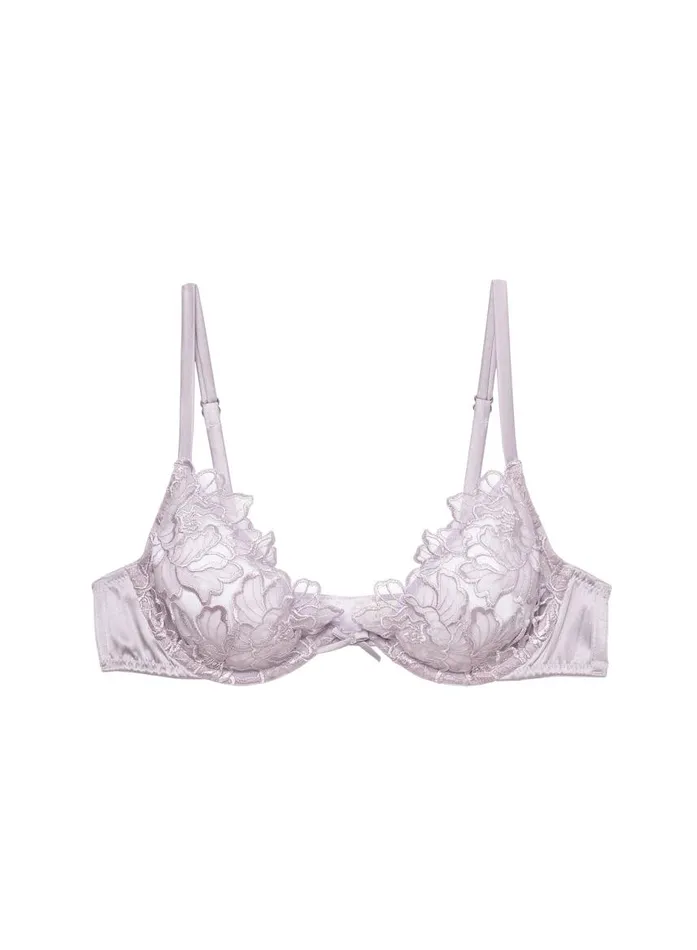 Fleur Du Mal Pleasure Women Whitney Embroidery Demi Bra Thistle Fleur Du Mal Pleasure Women Whitney Embroidery Demi Bra Thistle