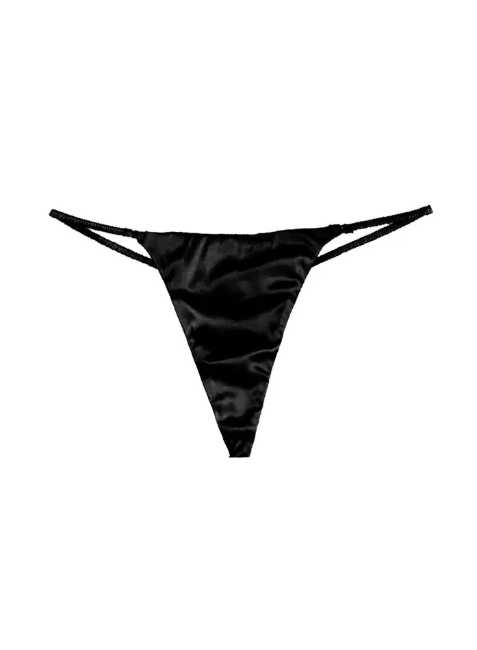 Fleur Du Mal Thongs Women Luxe VString Black Fleur Du Mal Thongs Women Luxe VString Black