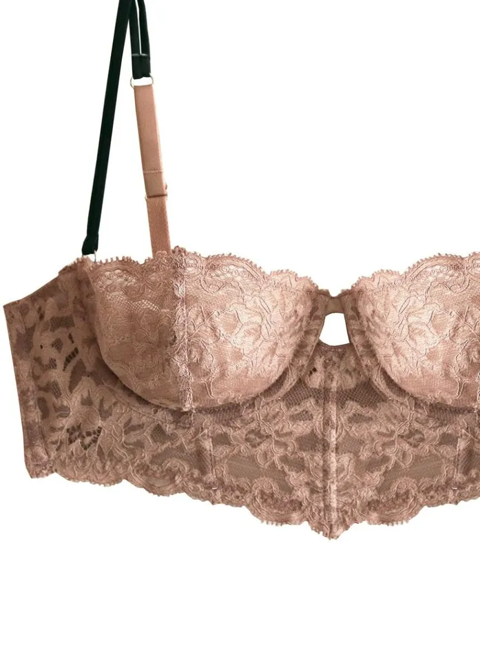 Fleur Du Mal Underwire Bras Women Charlotte Longline Bra Tan Fleur Du Mal Underwire Bras Women Charlotte Longline Bra Tan