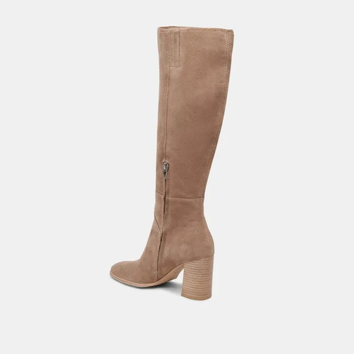 Fynn Wide Calf Boots Truffle Suede Women Dolce Vita Boots and Booties