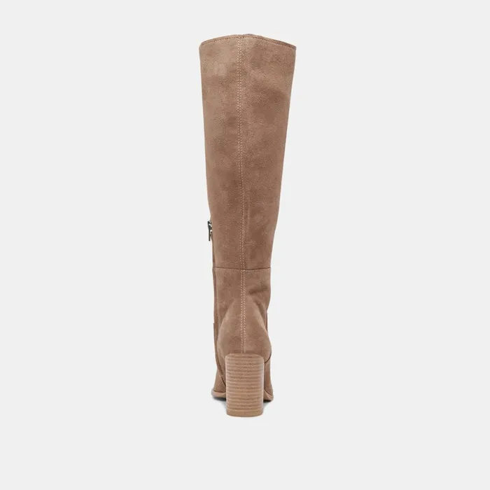 Fynn Wide Calf Boots Truffle Suede Women Dolce Vita Boots and Booties