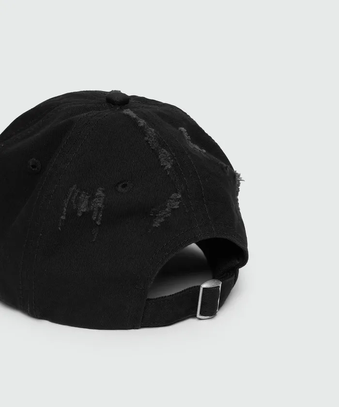 Gabardine Baseball Cap With Brushstroke Logo Men MSGM Hats Scarves And Gloves