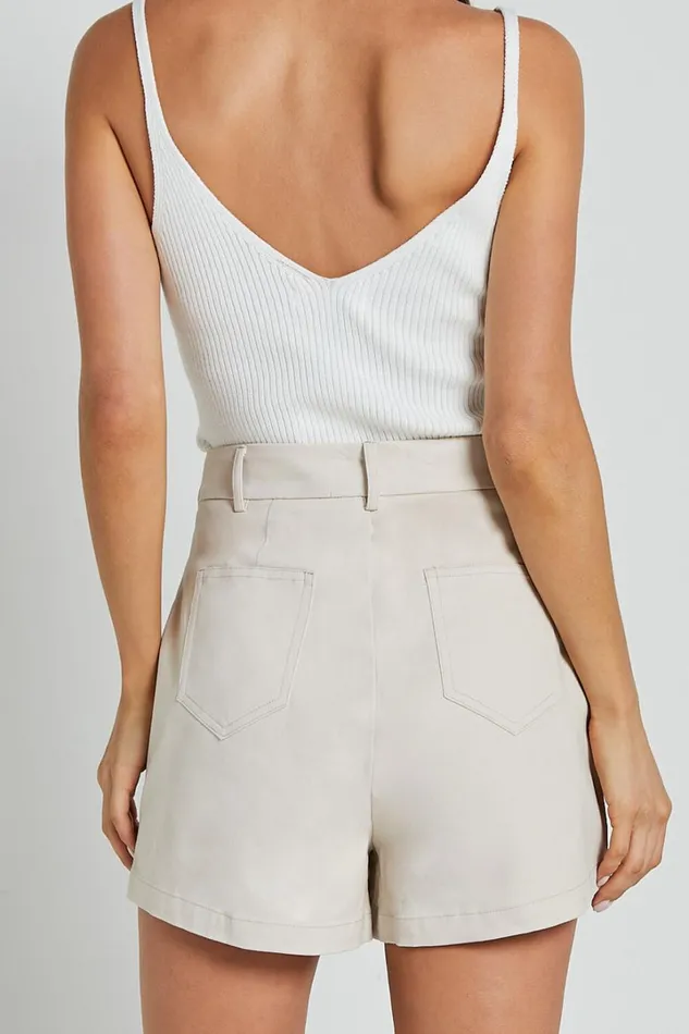 Gerry Skort 8211 Twill Wrap Front Skort In Oyster Women Showpo Shorts