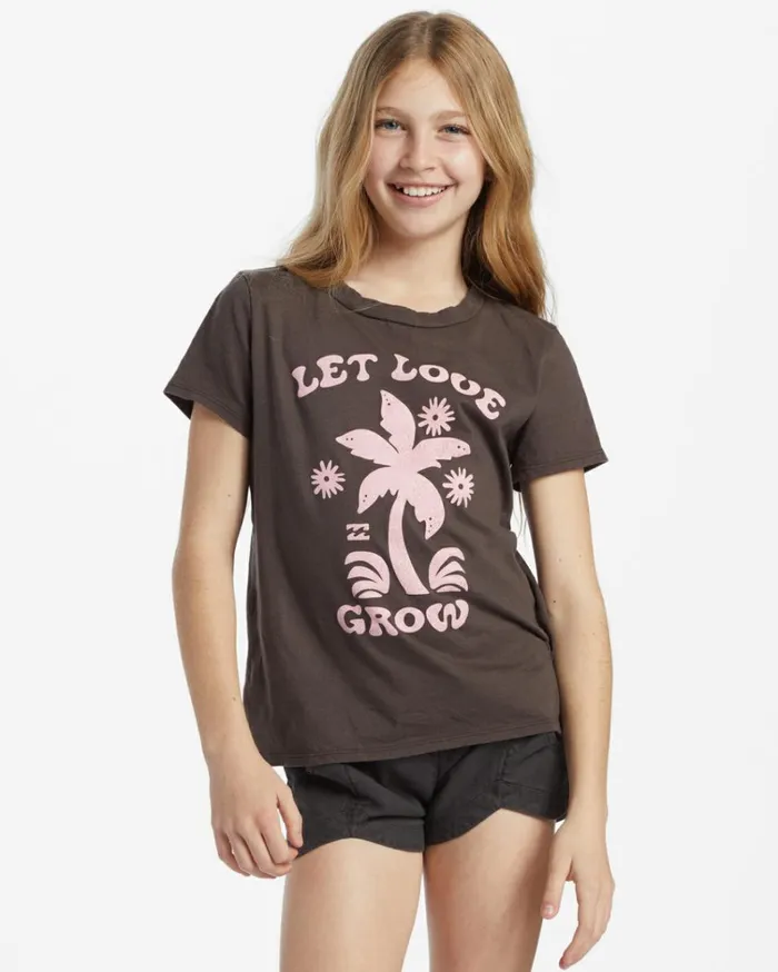 Girl039s Let Love Grow TShirt Off Black Kids Billabong Girls039 Tops and Tees