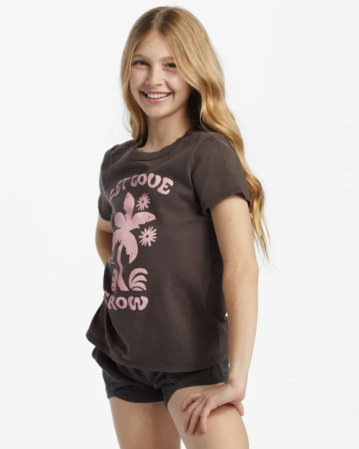 Girl039s Let Love Grow TShirt Off Black Kids Billabong Girls039 Tops and Tees