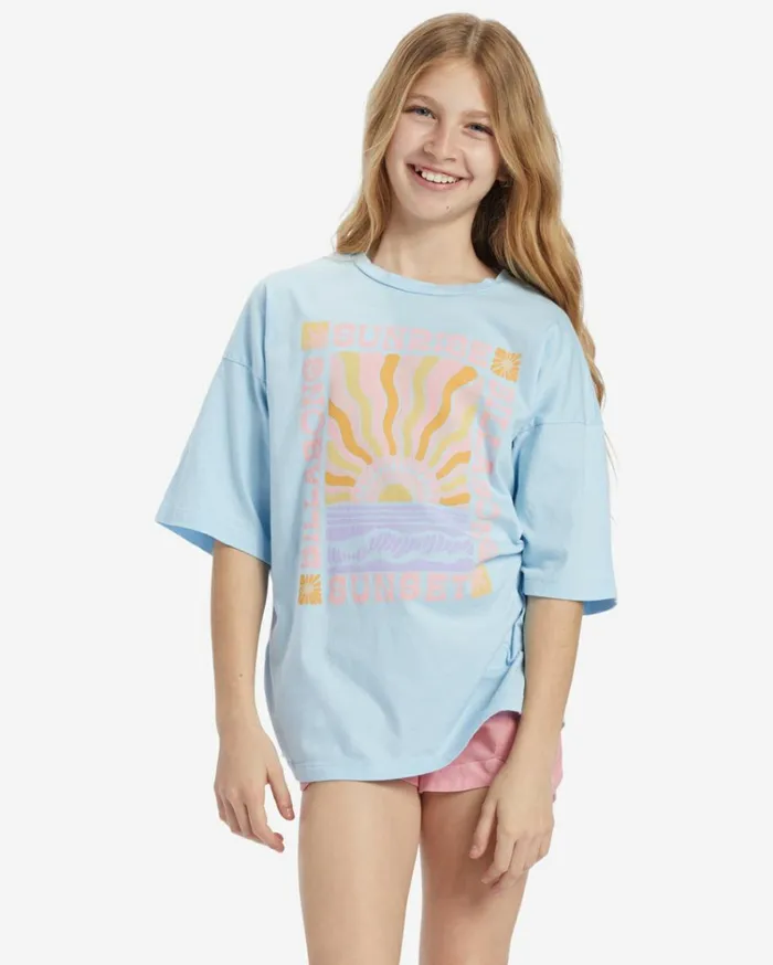Girl039s Sunrise To Sunset TShirt Bliss Blue Kids Billabong Girls039 Tops and Tees