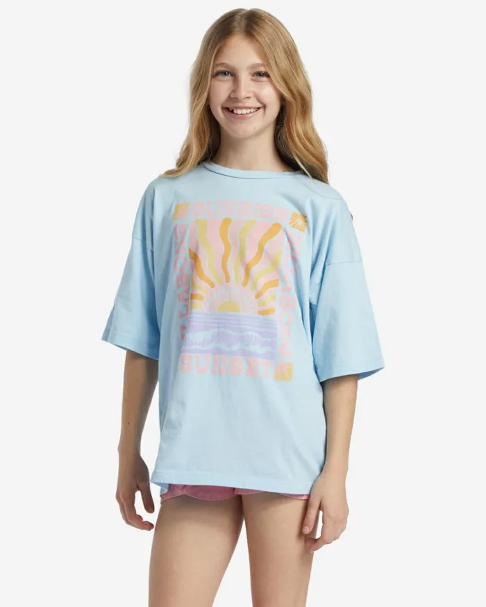 Girl039s Sunrise To Sunset TShirt Bliss Blue Kids Billabong Girls039 Tops and Tees