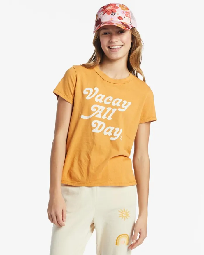 Girl039s Vacay All Day TShirt Golden Rays Kids Billabong Girls039 Tops and Tees
