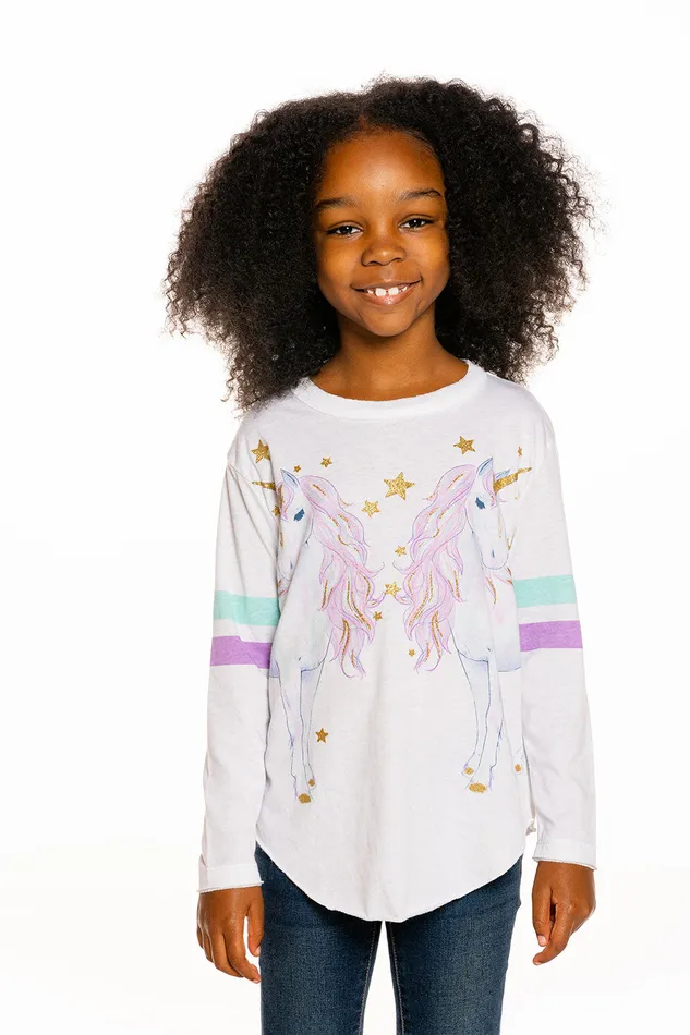Girls Chaser Brand Unicorn Stars Tops