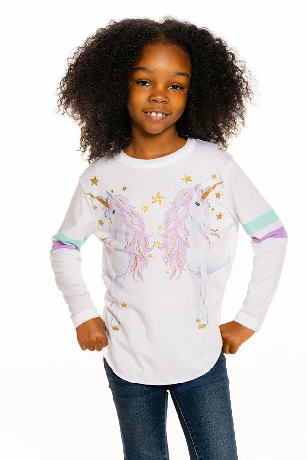 Girls Chaser Brand Unicorn Stars Tops Girls Chaser Brand Unicorn Stars Tops