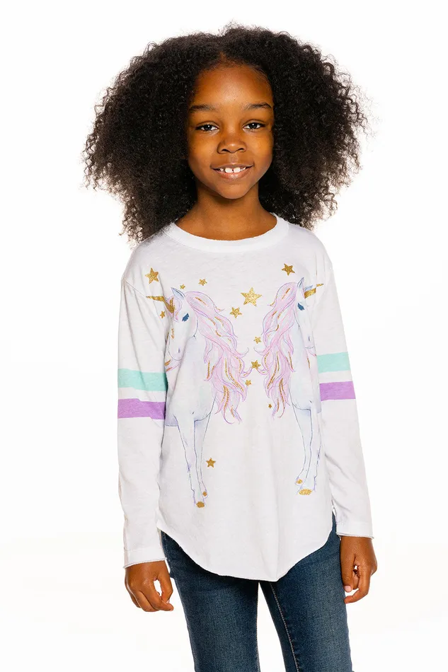 Girls Chaser Brand Unicorn Stars Tops Girls Chaser Brand Unicorn Stars Tops