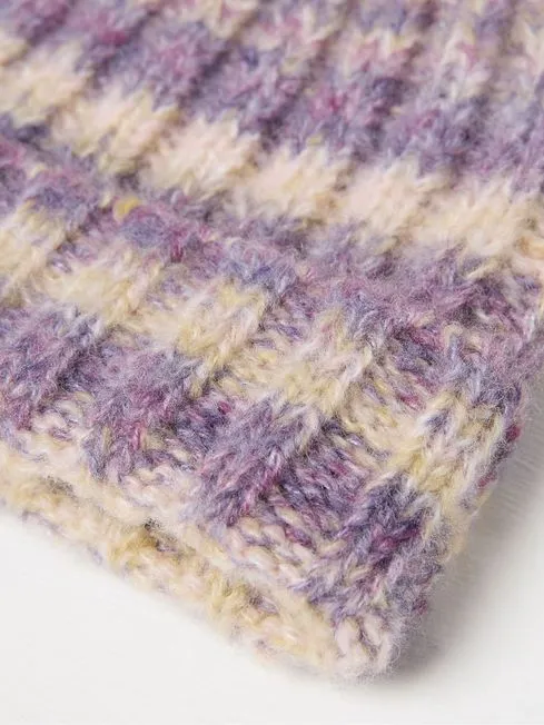 Girls Fatface Hats Gloves and Scarves Purple Space Dye Rib Beanie Girls Fatface Hats Gloves and Scarves Purple Space Dye Rib Beanie