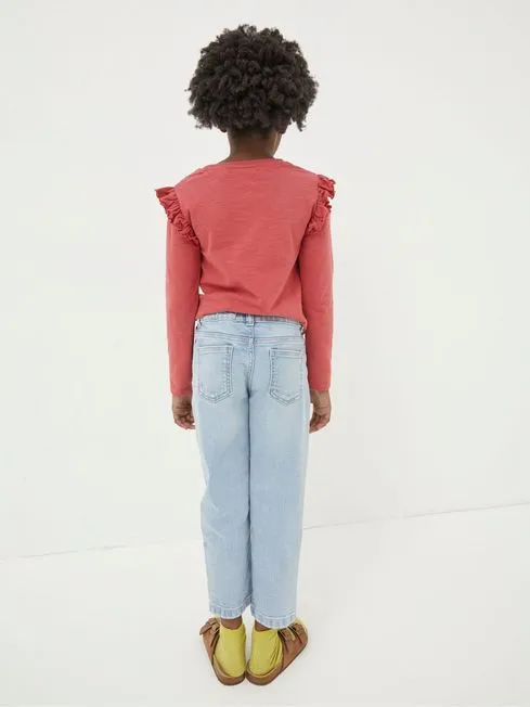 Girls Fatface Jeans and Leggings Blue Embroidered Denim Jeans Girls Fatface Jeans and Leggings Blue Embroidered Denim Jeans