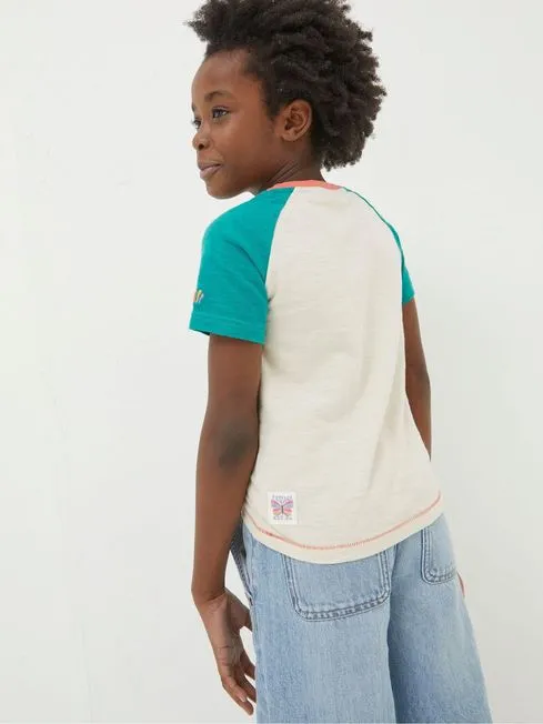 Girls Fatface Tops and TShirts Natural Chase The Sun TShirt