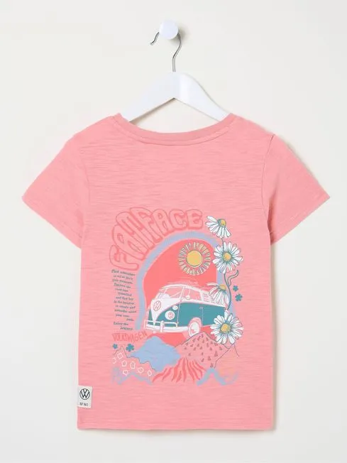 Girls Fatface Tops and TShirts Pink VW Summer Graphic TShirt