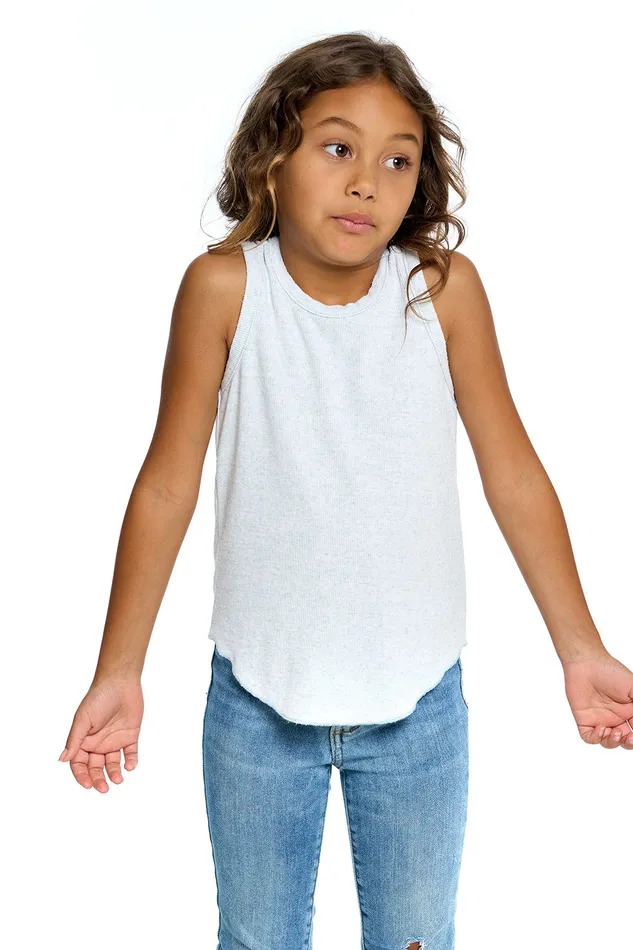 Girls Linen Rib Racer Tank Tops Chaser Brand Girls Linen Rib Racer Tank Tops Chaser Brand
