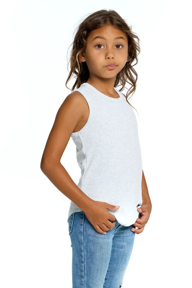 Girls Linen Rib Racer Tank Tops Chaser Brand Girls Linen Rib Racer Tank Tops Chaser Brand