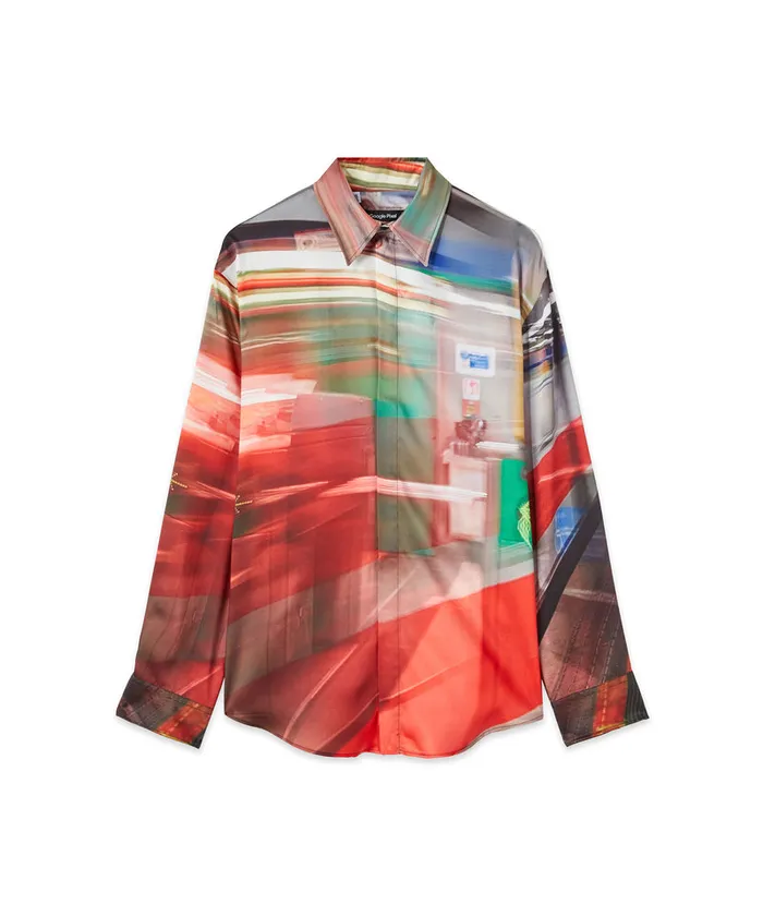 Google Pixel 034Daily Metro034 Print AllOver Shirt Men MSGM Shirts
