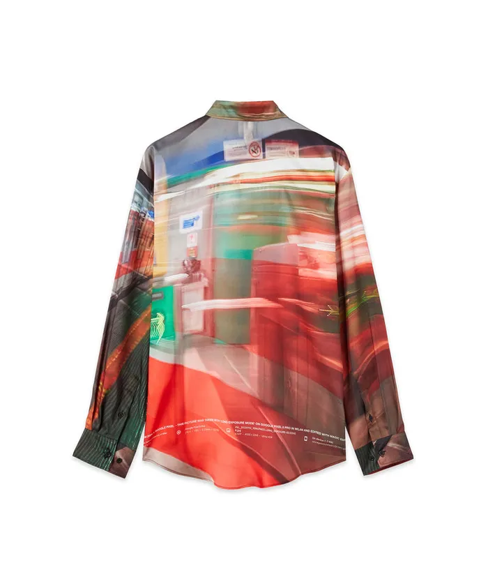 Google Pixel 034Daily Metro034 Print AllOver Shirt Men MSGM Shirts