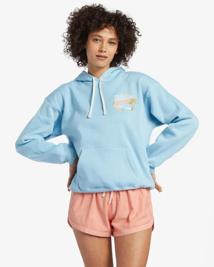Greetings From Paradise Sweatshirt Bliss Blue Women Billabong Sweatshirts and Fleece