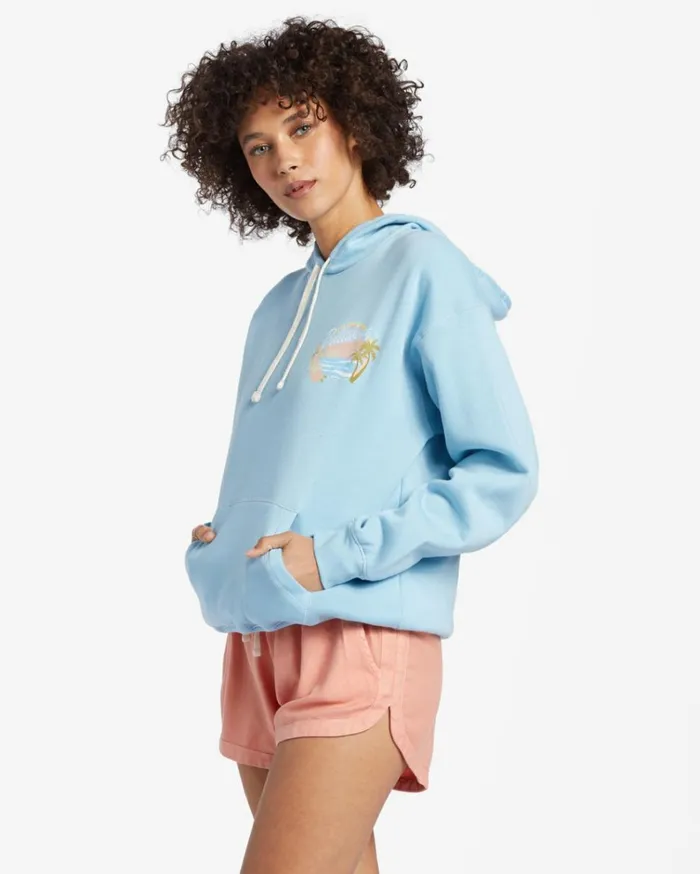 Greetings From Paradise Sweatshirt Bliss Blue Women Billabong Sweatshirts and Fleece