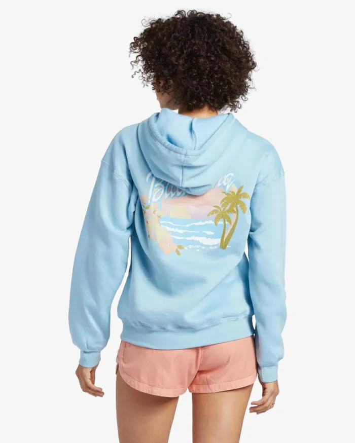 Greetings From Paradise Sweatshirt Bliss Blue Women Billabong Sweatshirts and Fleece