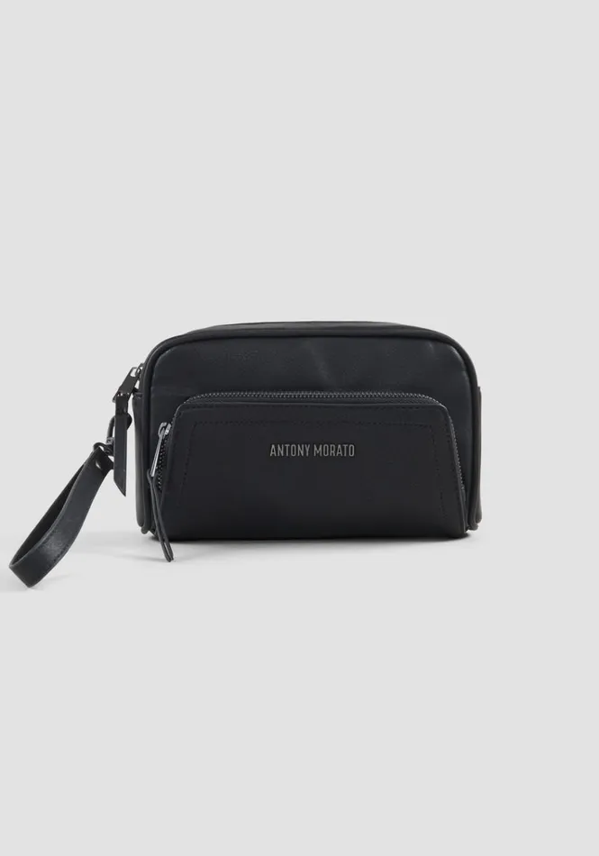 Handbags Men Antony Morato Pouch In Faux Leather Black