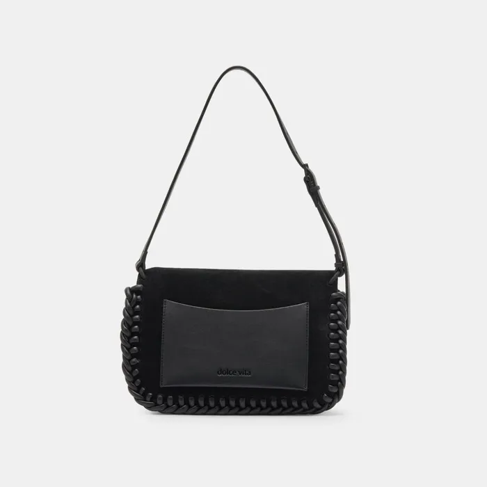 Harper Shoulder Bag Black Suede Women Dolce Vita Handbags